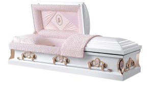 Pearl Rose Metal Casket